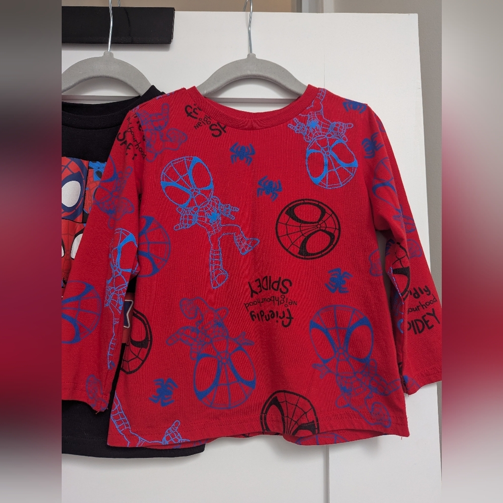 Marvel Red/Blue/Black Spider-Man Long Sleeve Tee, 3 Pack